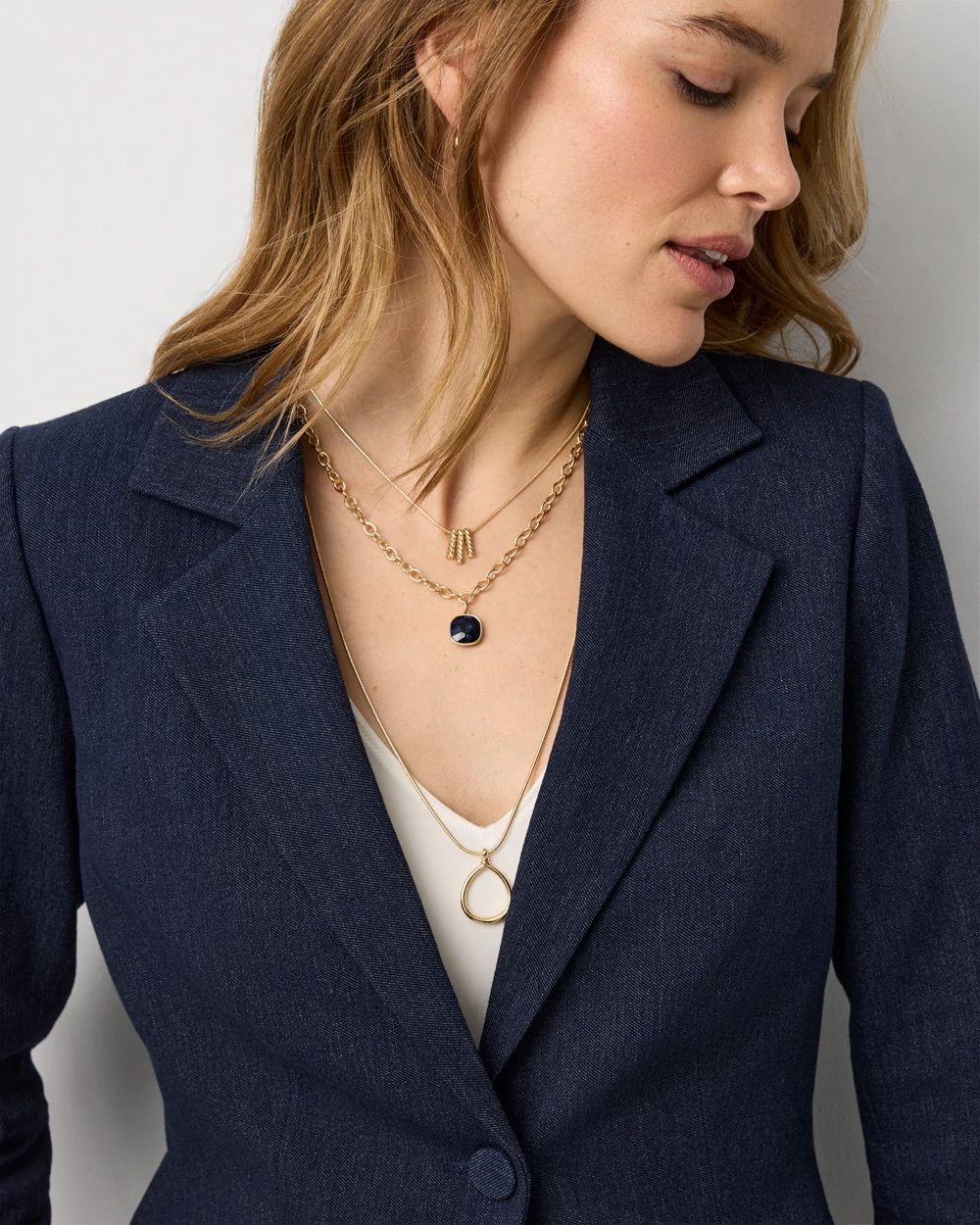 Denim Look Blazer click to view larger image.