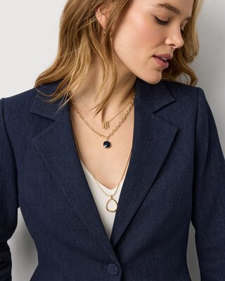 Denim Look Blazer click to view larger image.