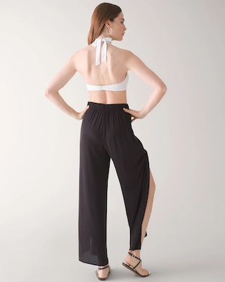 Tie-Front Wrap Beach/Swim Pants
