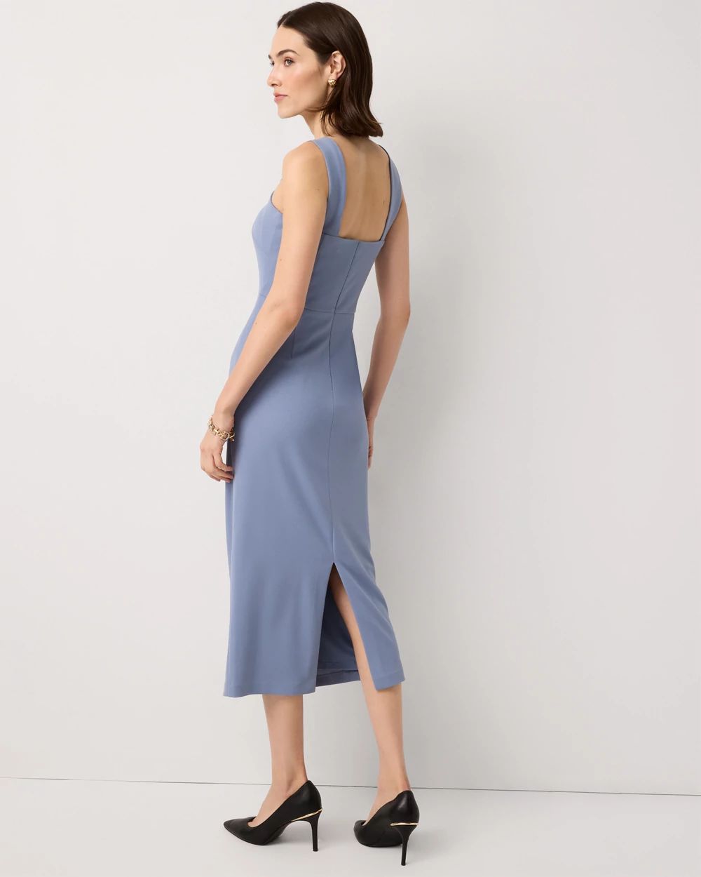 Square Neck Midi Dress