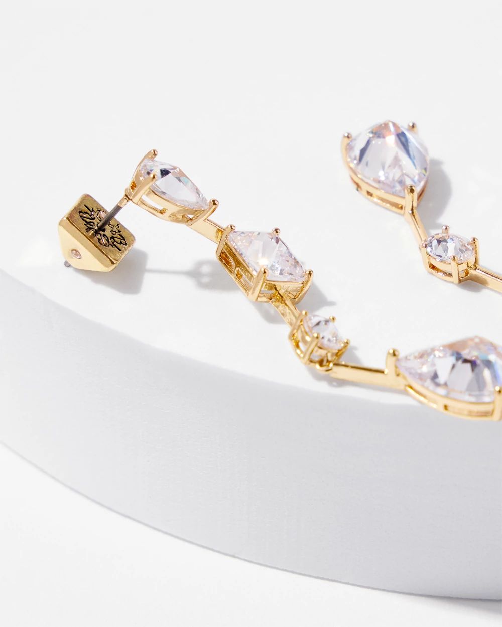 Crystal Station Linear Earrings