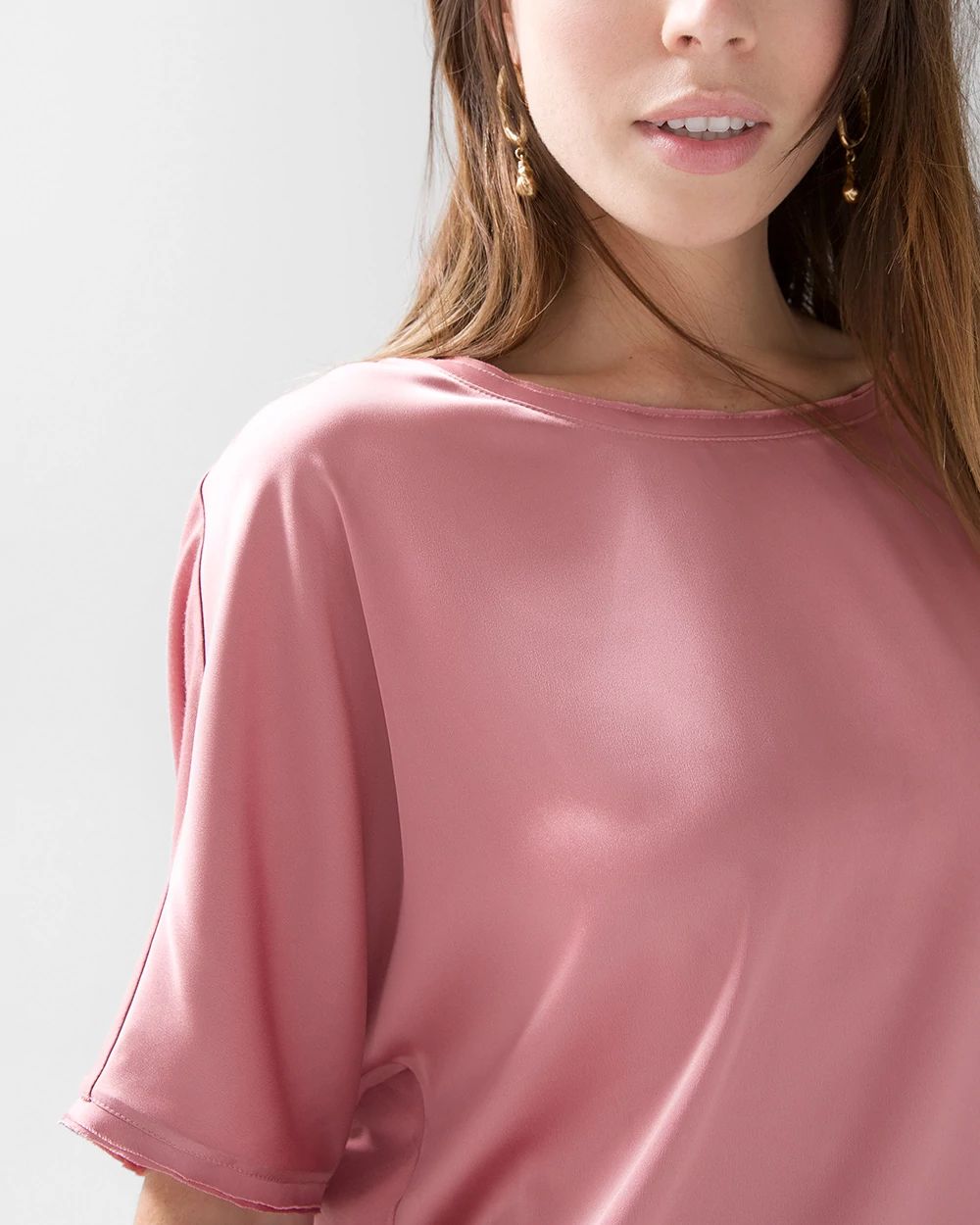 Short-Sleeve Woven Dolman