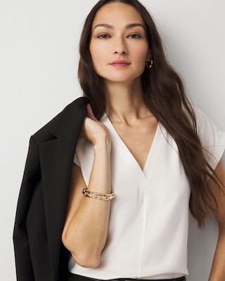 Elongated Links Stretch Bracelet