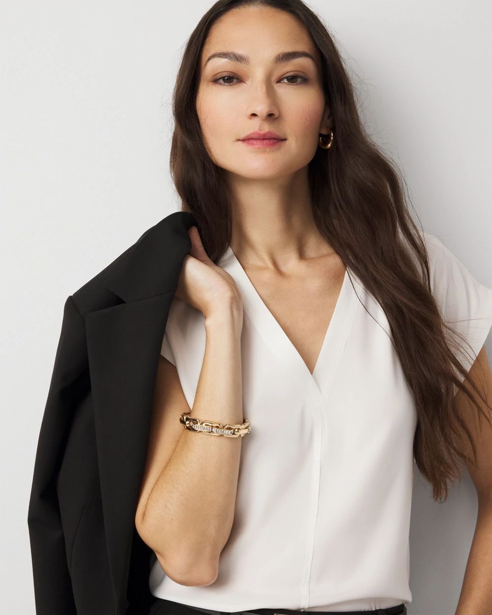 Elongated Links Stretch Bracelet