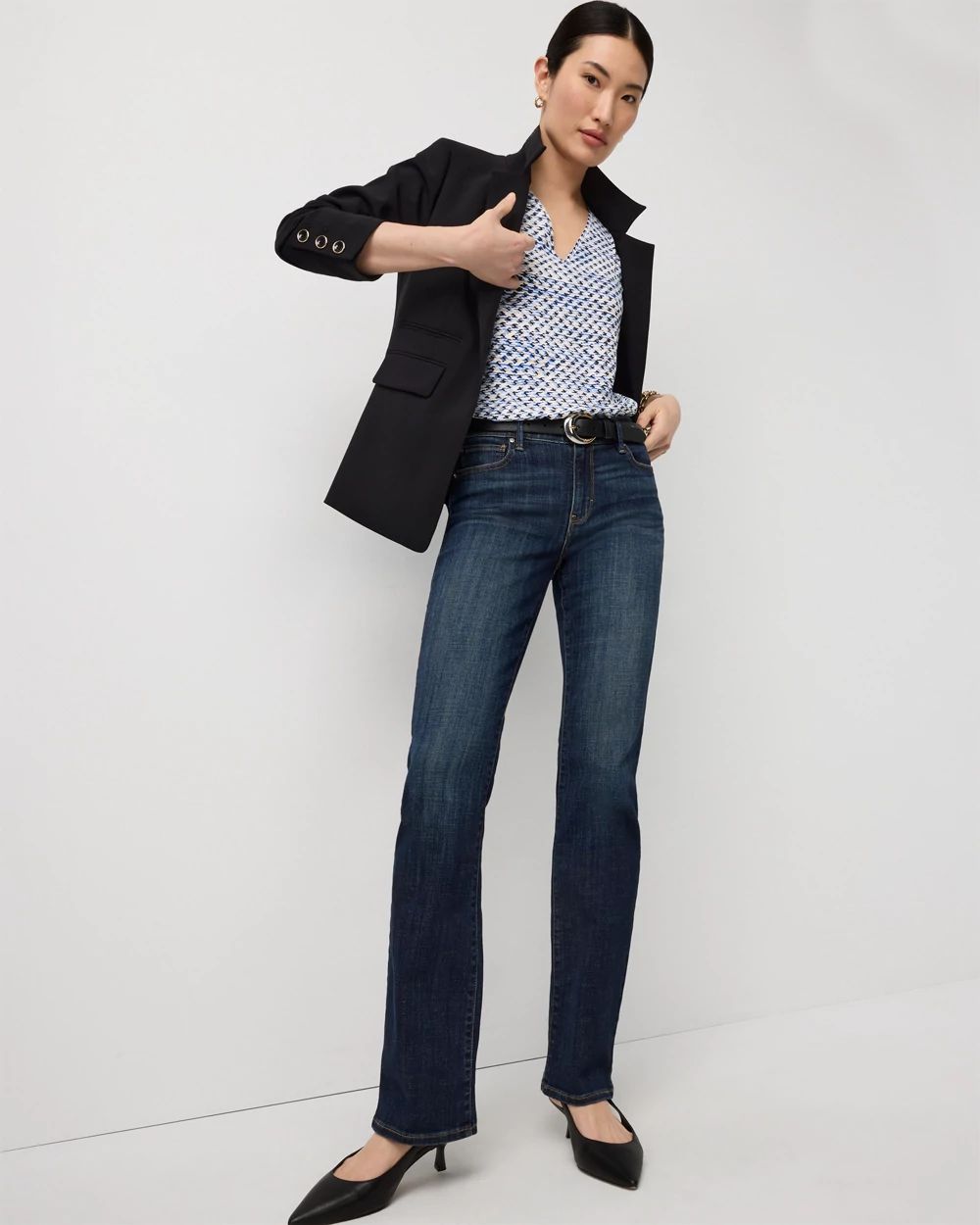 Mid-Rise Bootcut Jeans