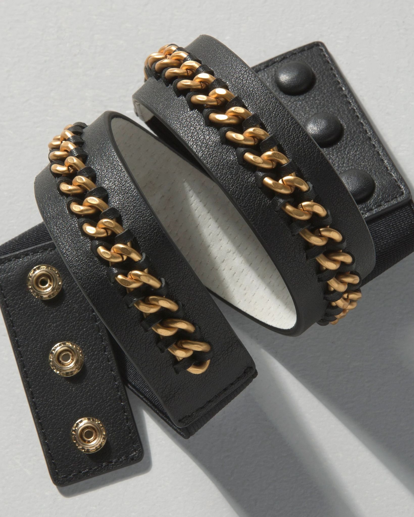 Skinny Stretch Belt with Chain Detail