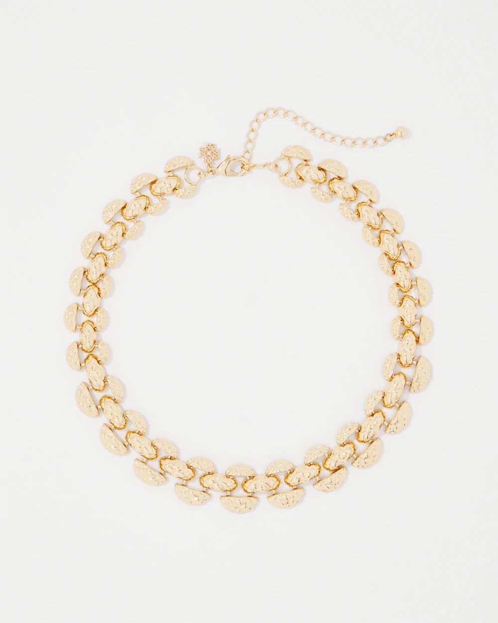 Quilted Metal Statement Necklace