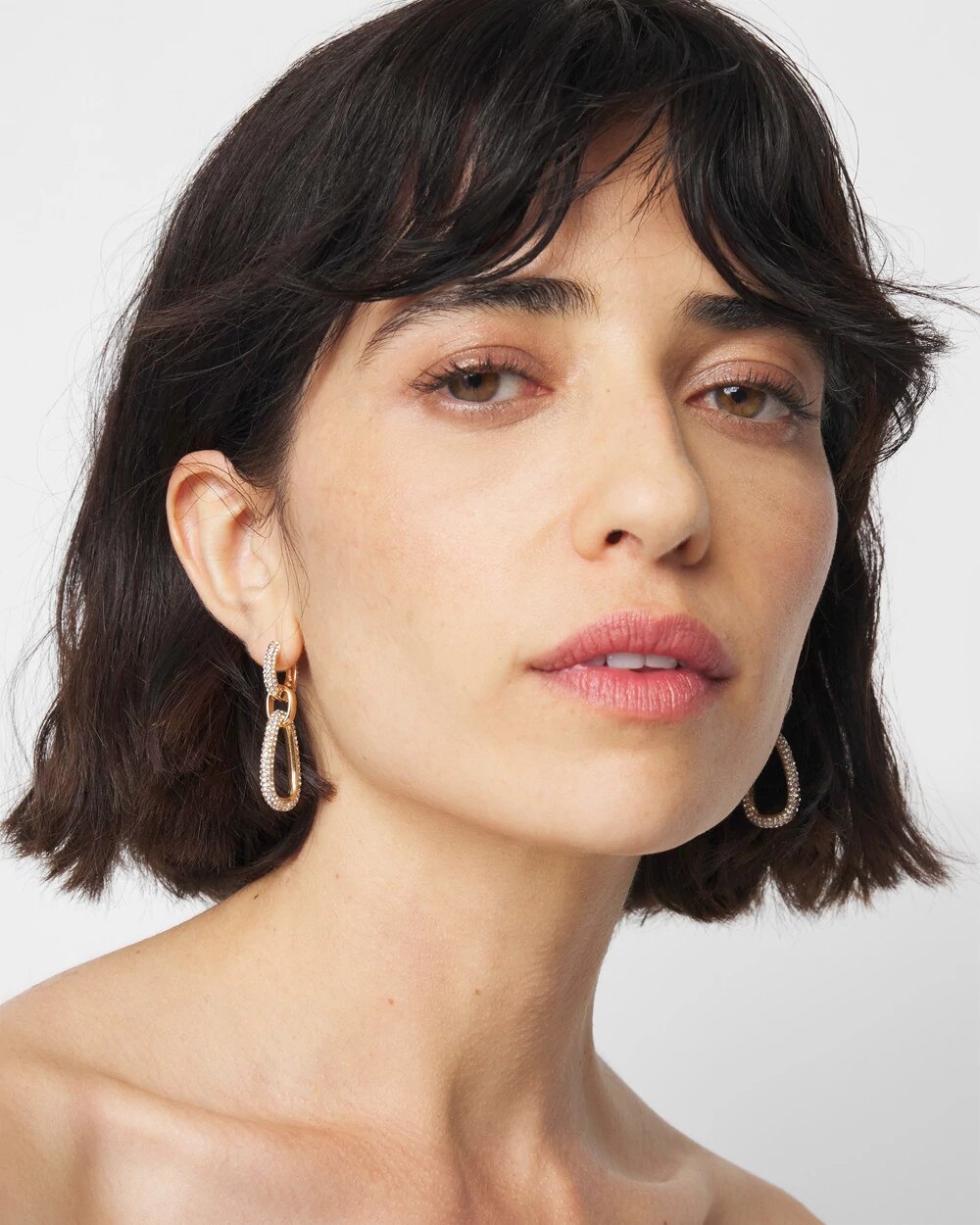 Convertible Crystal Drop Earrings - image 2