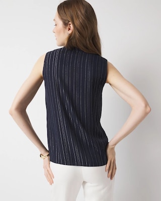 Pinstriped Pleated Shell click to view larger image.