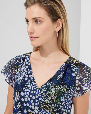 Outlet WHBM Flutter Sleeve V-Neck Blouse