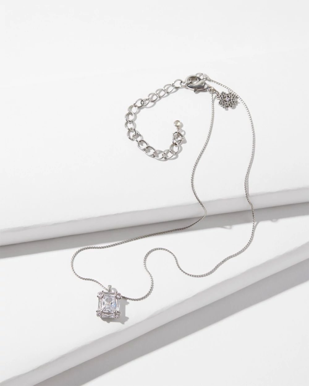 Silvertone Crystal Pendant