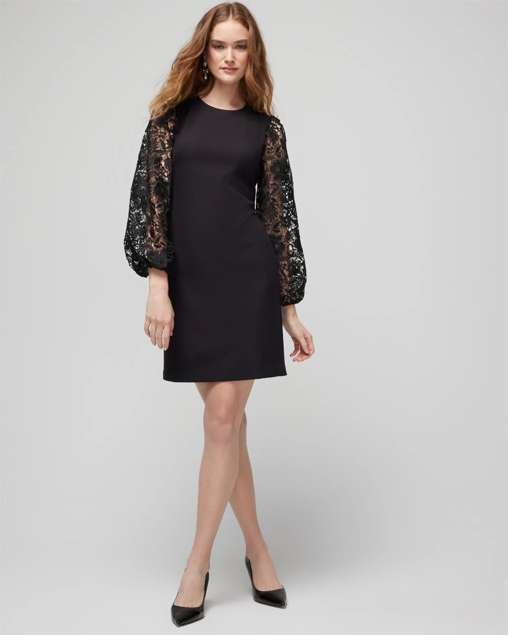 Lace Sleeve Shift Dress