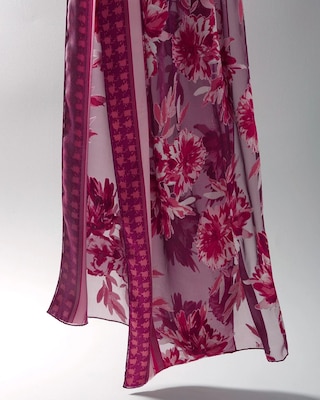 Floral Burnout Oblong Scarf click to view larger image.