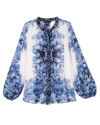 Long Sleeve Floral Soft Shirt click to view larger image.