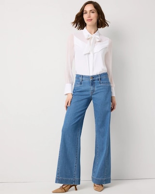 Mid-Rise Wide Leg Jean