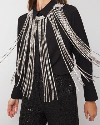 Crystal Fringe Necklace click to view larger image.