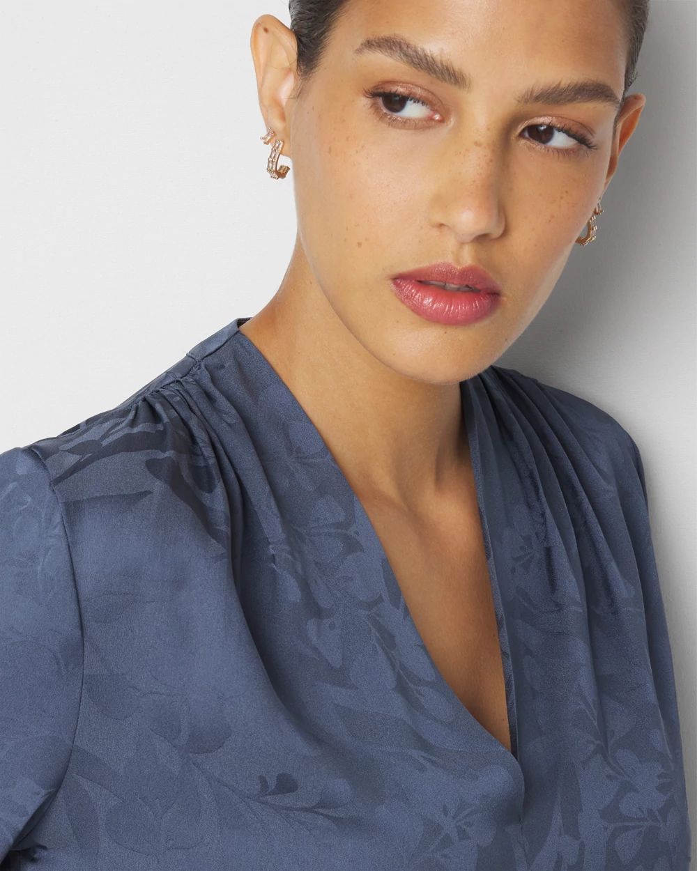 Pleated Shoulder Blouse click to view larger image.