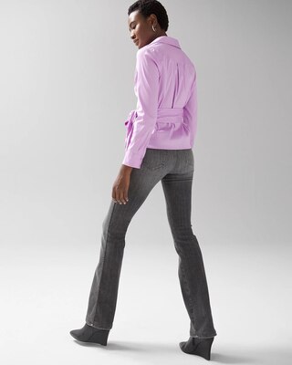 Tie-Waist Poplin Shirt