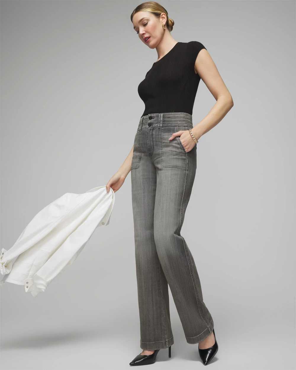 Extra High-Rise Everyday Soft Novelty Waistband Trouser click to view larger image.