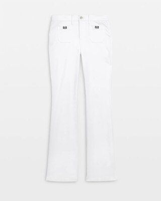 High-Rise Turnlock Skinny Flare Jeans click to view larger image.
