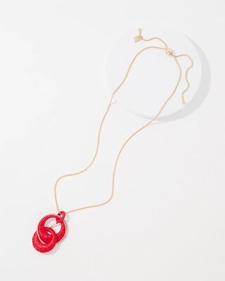 Raffia Pendant Necklace click to view larger image.