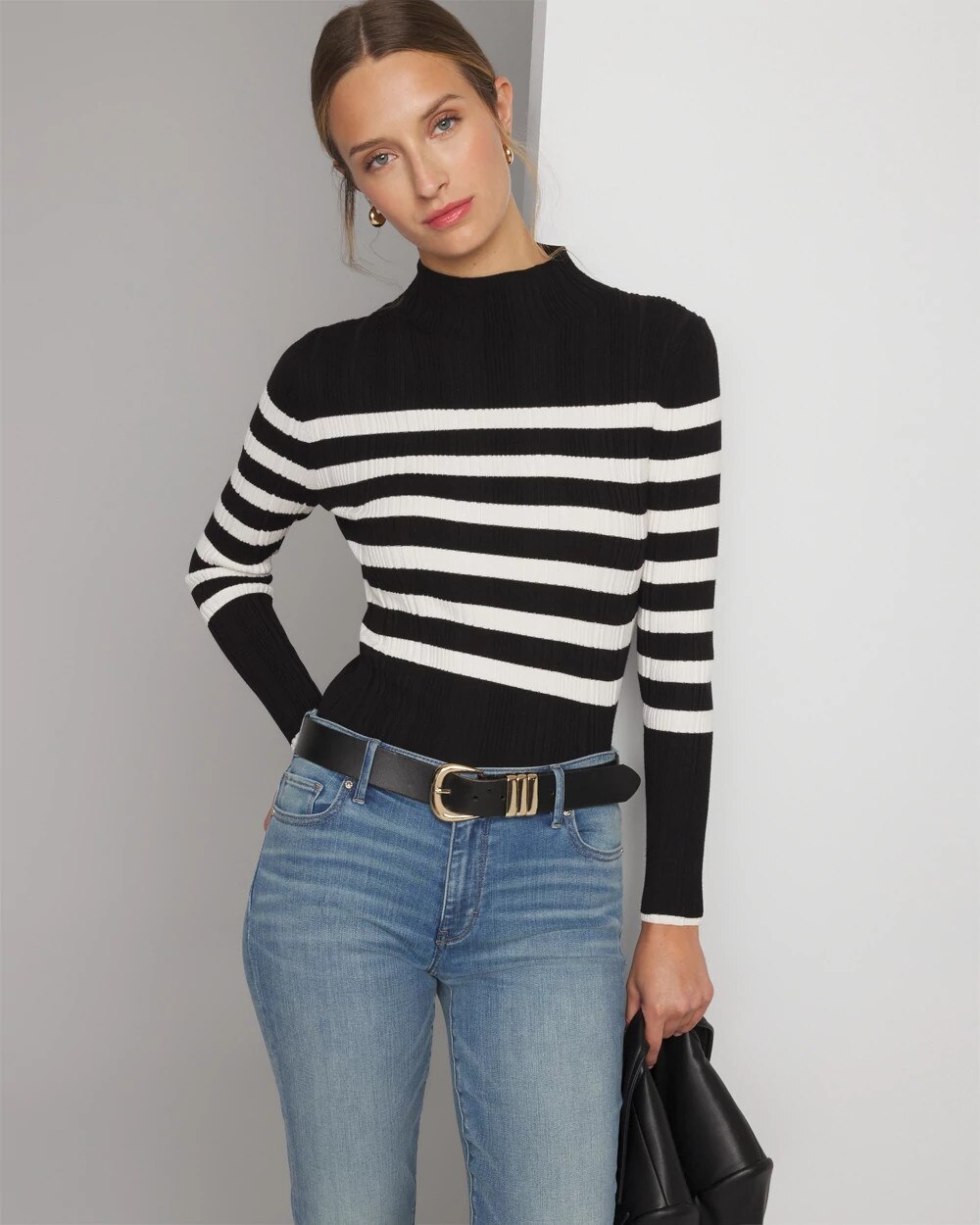 Ribbed Mockneck Sweater