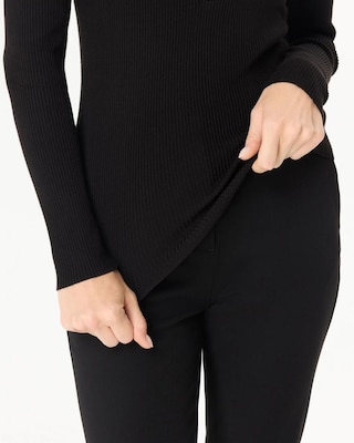 Zip-Up Mock Neck Pullover click to view larger image.