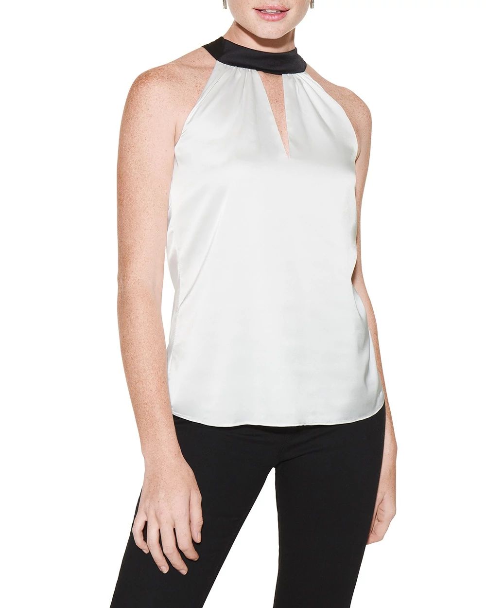 Outlet WHBM Colorblock Bow Halter