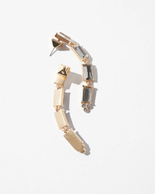 Black Diamond Linear Statement Earrings