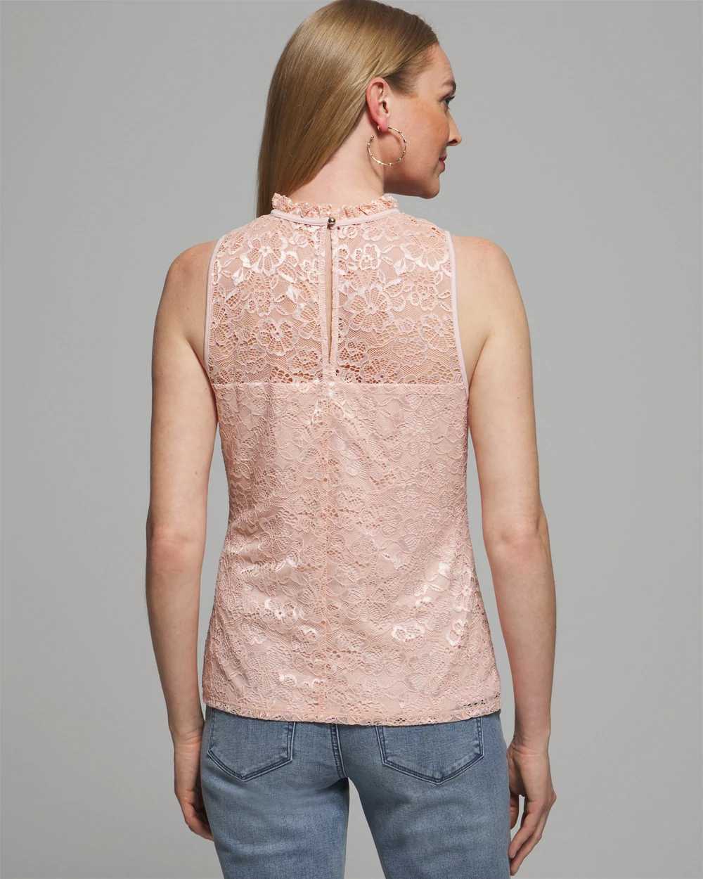 Outlet WHBM Sleeveless Lace Shell click to view larger image.