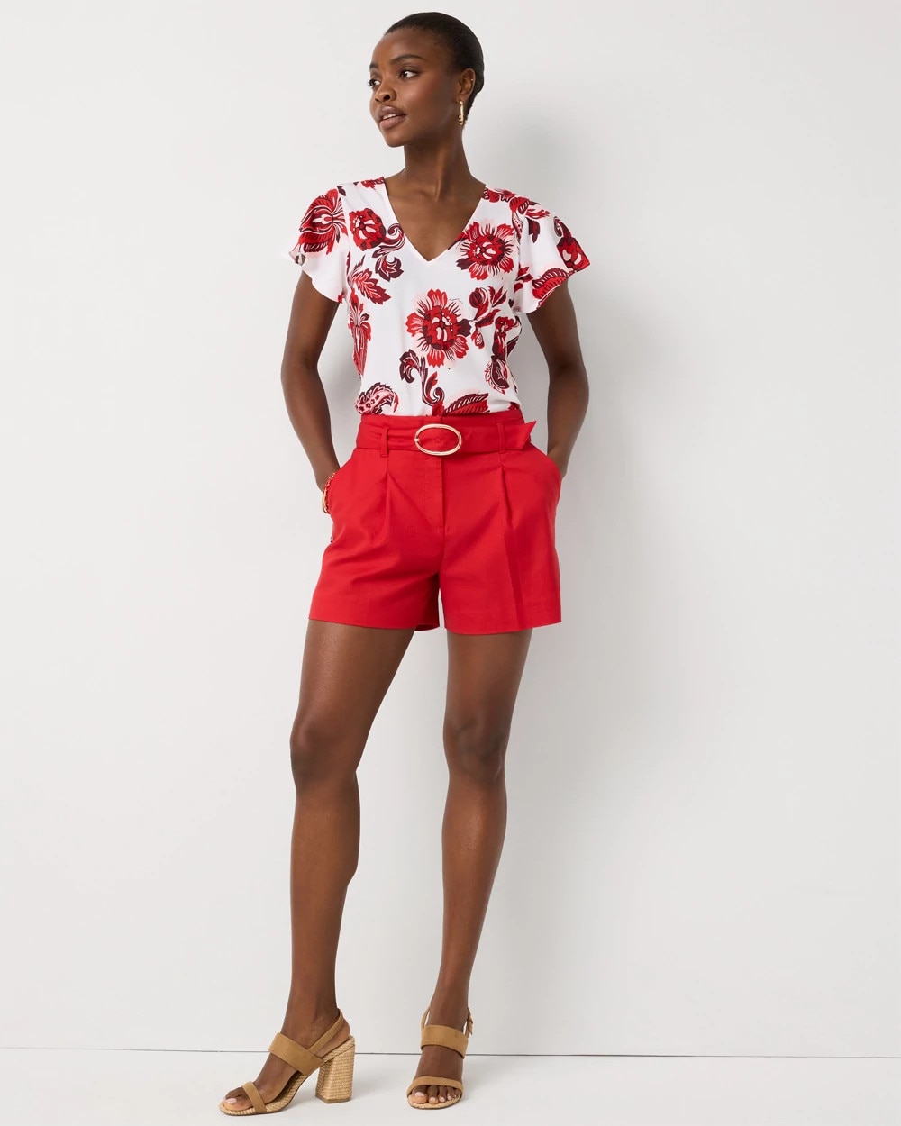 Belted Tailored Short - image 1