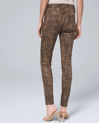 Petite High-Rise Snake-Print Skinny Jeans