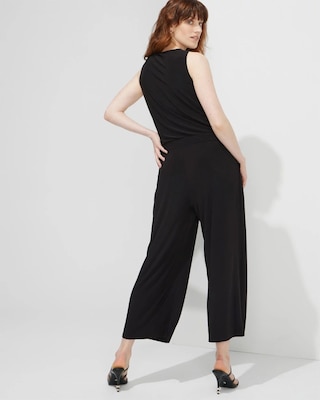 Outlet WHBM Surplice Crop Jumpsuit click to view larger image.