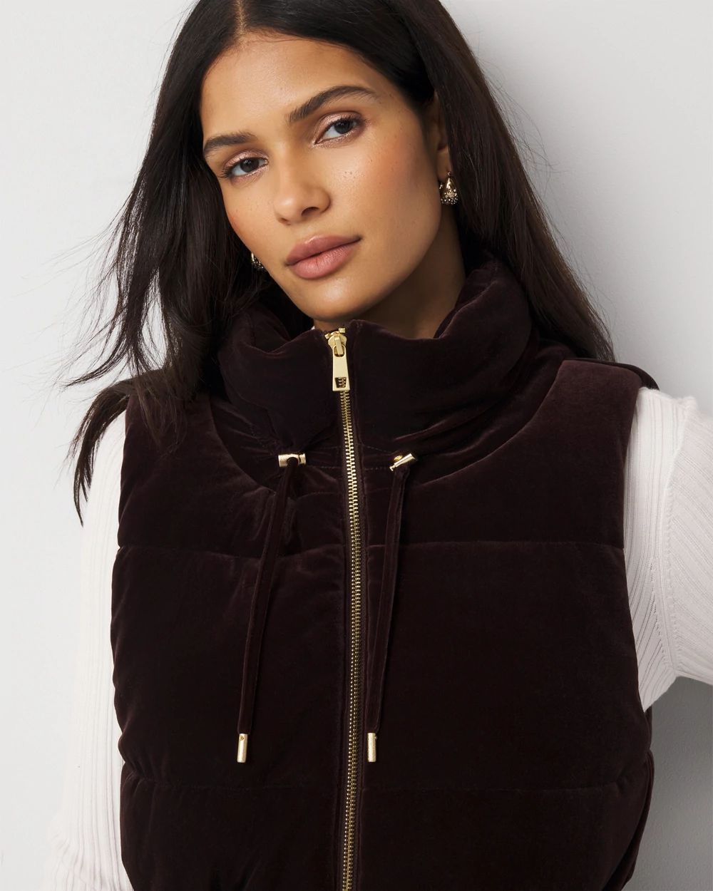 Velvet Puffer Vest