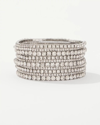 Rhinestone 10-Pack Stretch Bracelets click to view larger image.