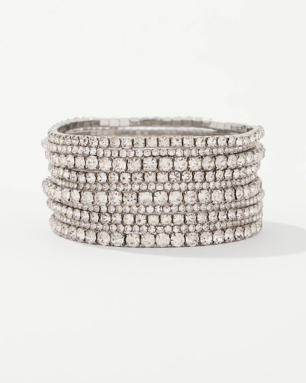 Rhinestone 10-Pack Stretch Bracelets click to view larger image.