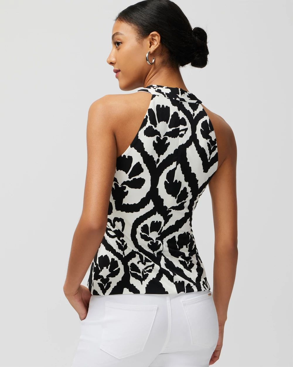 Cross-Front Matte Jersey Halter