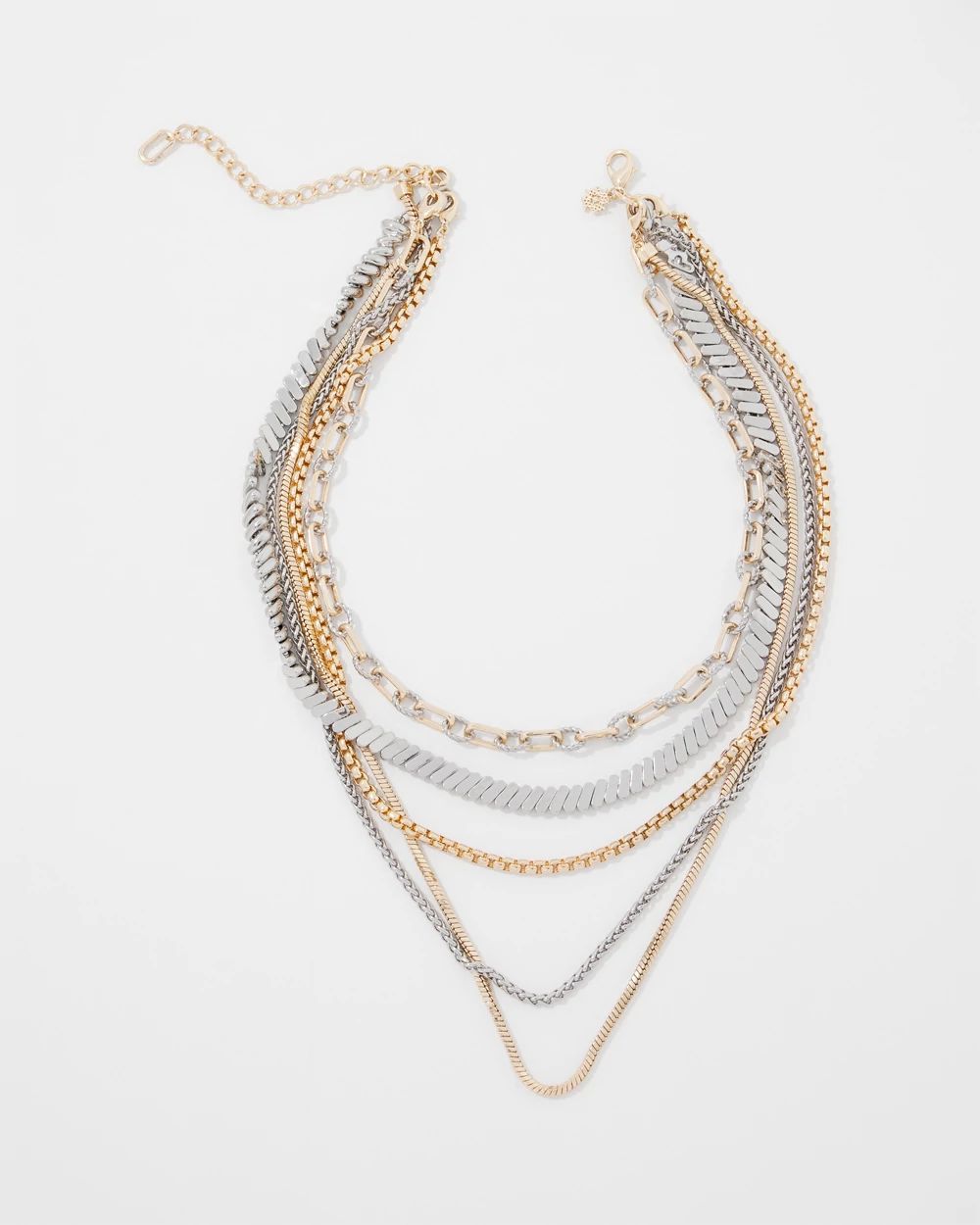 Gold + Silver Mixed Chain Convertible Necklace