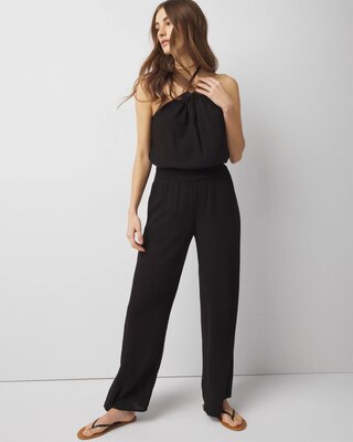 Halter Jumpsuit Cover-Up click to view larger image.