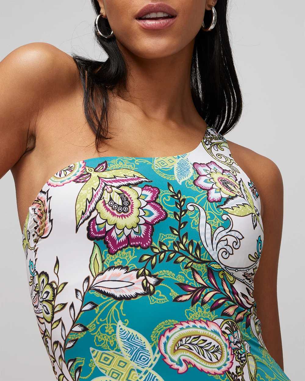 Printed One-Piece Swimsuit click to view larger image.