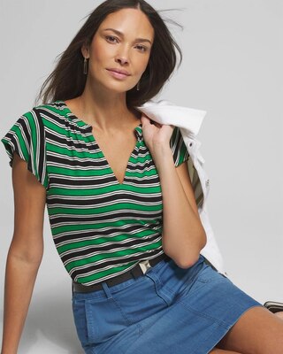 Outlet WHBM Ruffle Tee