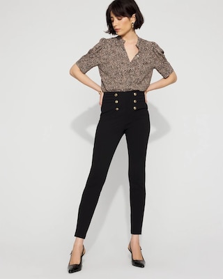 Side-Pleat Ponte Legging
