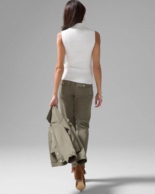 Sleeveless Cutout Mockneck