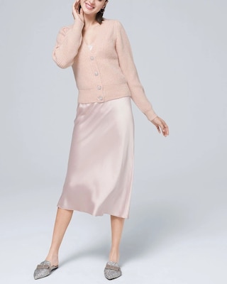 SATIN BIAS SLIP SKIRT