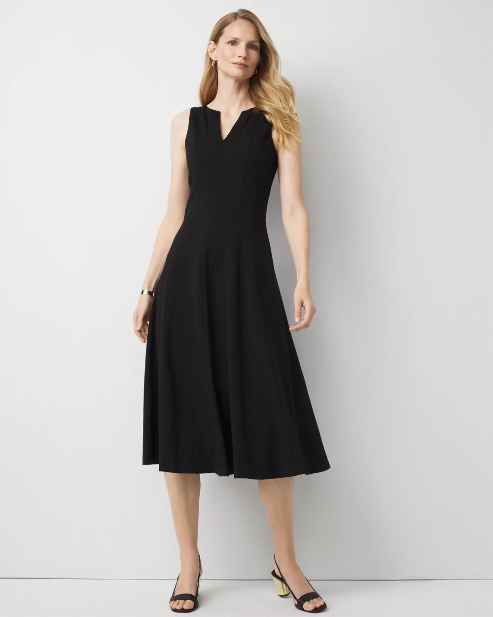 Petite Ponte Midi Dress