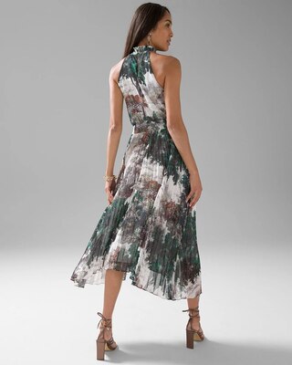 Pleated Halter Dress
