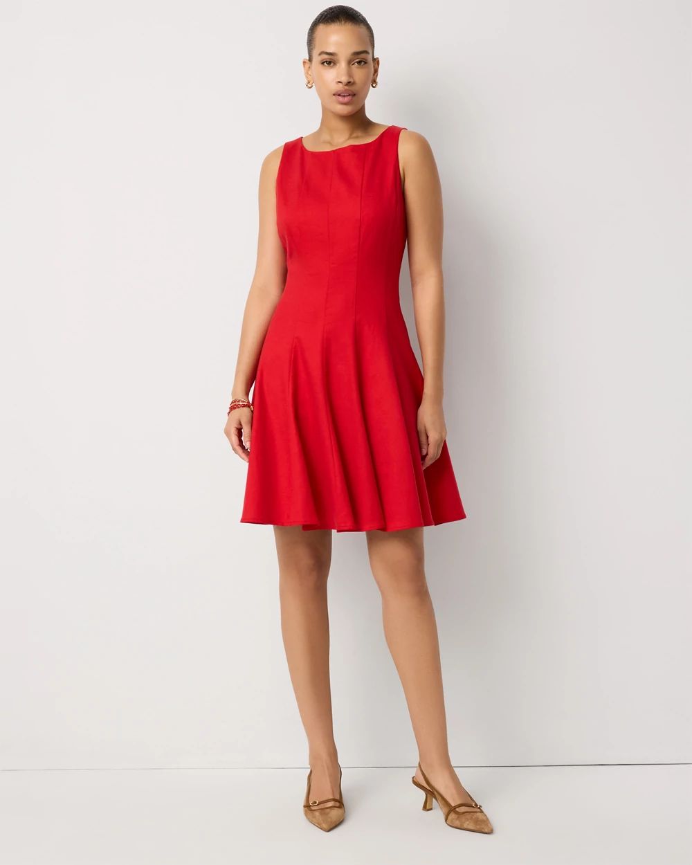 Petite Pleated Mini Dress