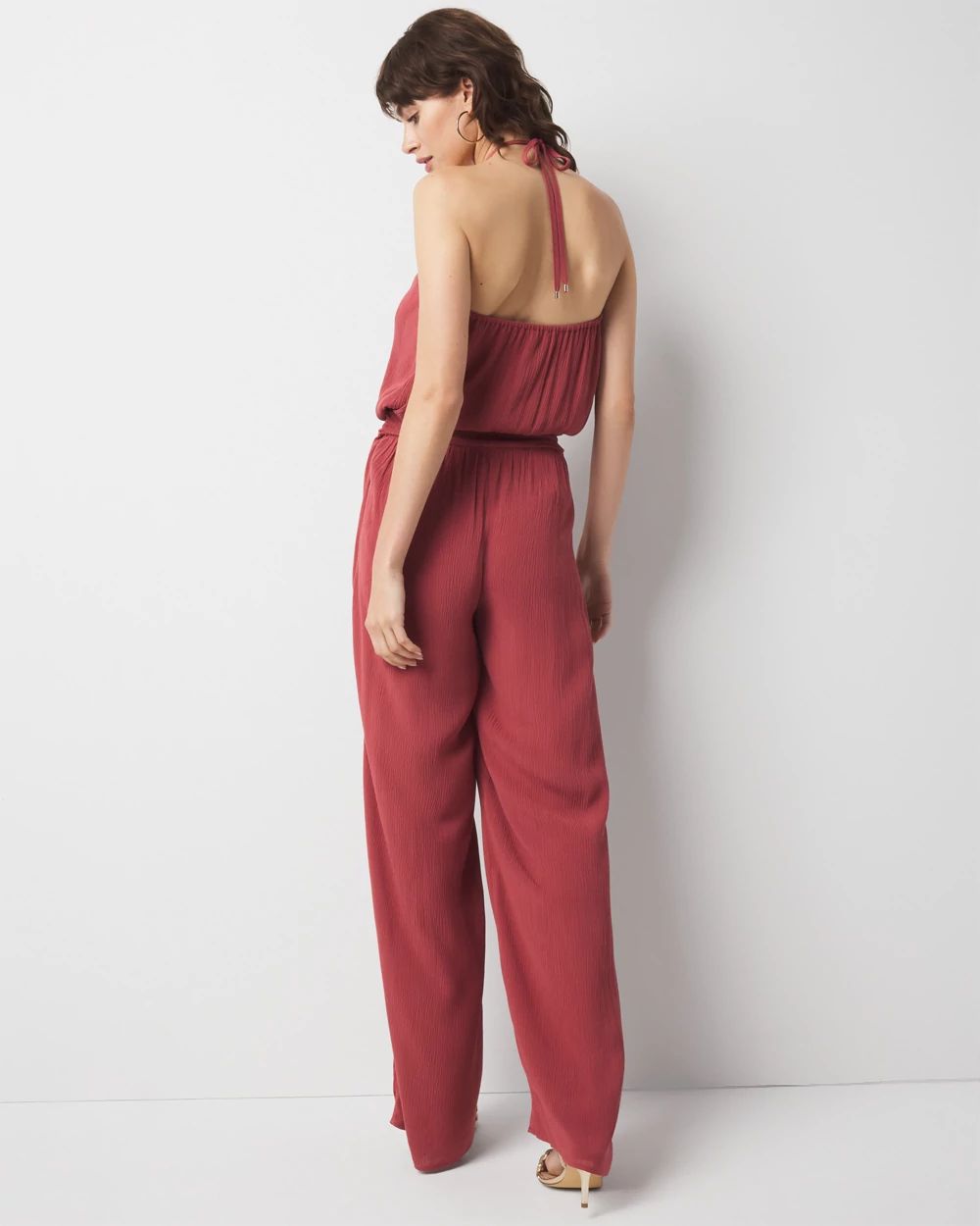 Halter O-Ring Jumpsuit Coverup