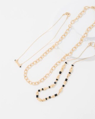 Black Cap Convertible Necklace click to view larger image.