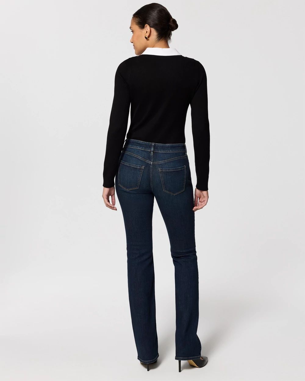 Mid-Rise Bootcut Jeans click to view larger image.